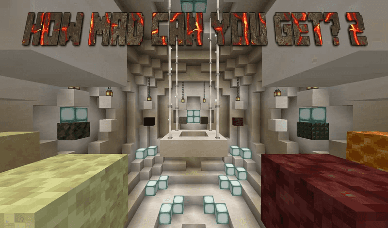 The logo for How Mad Can You Get? 2, a Minecraft map for 1.18.1 by MagicJoshua on MCCreations
