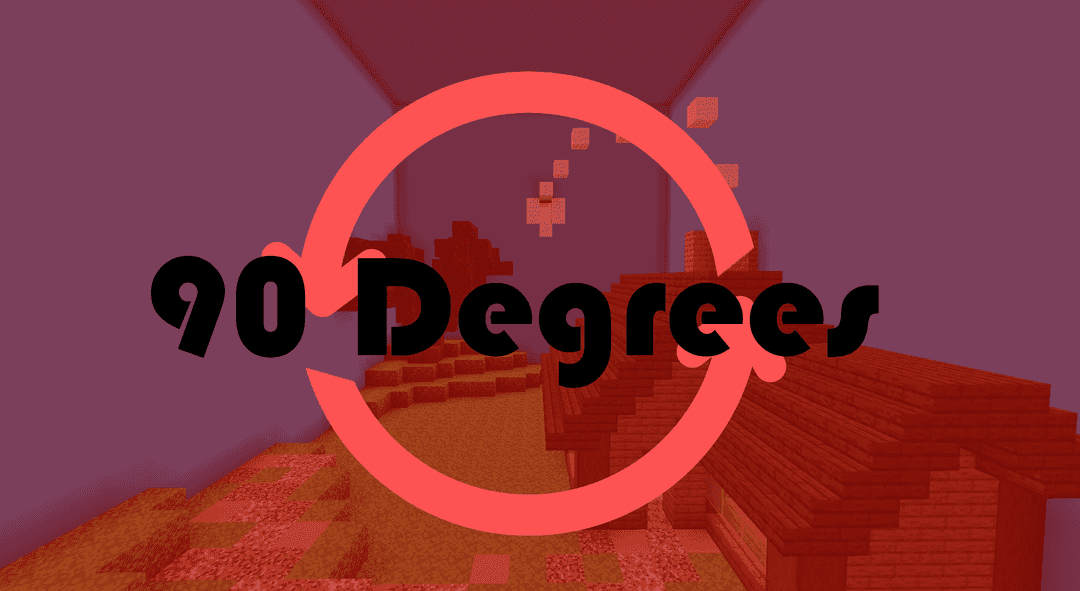 The logo for 90 Degrees, a Minecraft map for 1.18.1 by LunaEclipse4304 on MCCreations