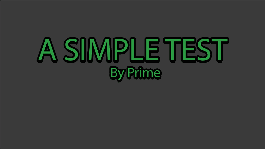 The logo for A Simple Test, a Minecraft map for 1.19.2 by PRIME on MCCreations