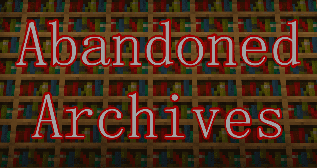 The logo for Abandoned Archives, a Minecraft map for 1.16.5 by DeuxiemeCarlin on MCCreations