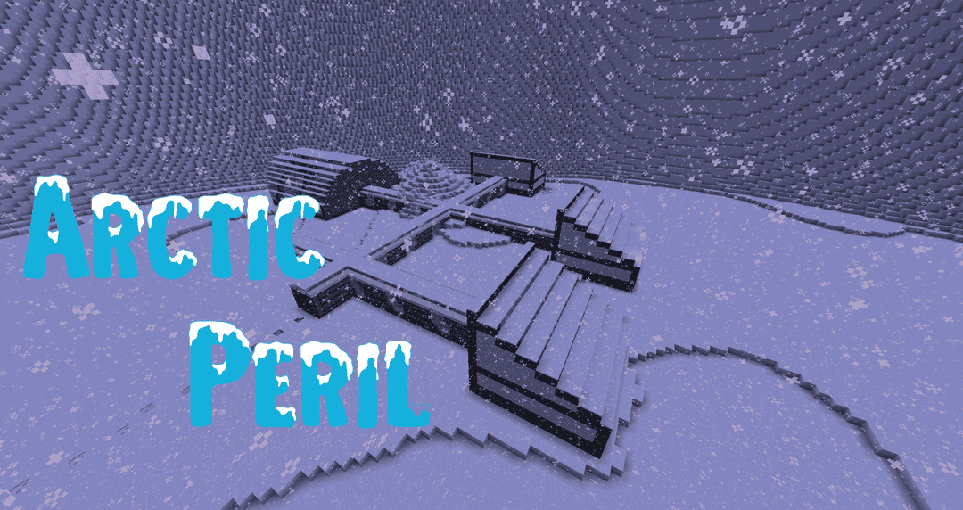 The logo for Arctic Peril, a Minecraft map for  by Cipher Studios on MCCreations