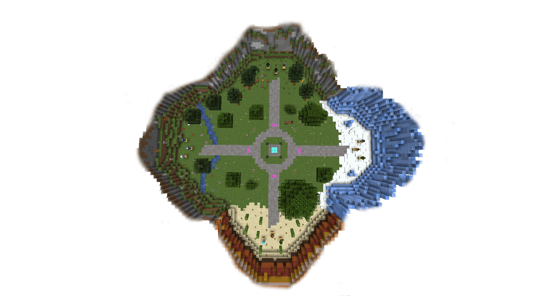 The logo for BiomeBattles, a Minecraft map for  by ShadowCreeperr on MCCreations