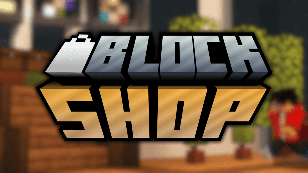 The logo for Block Shop, a Minecraft map for 1.19.4 by TheHappywheels1 on MCCreations
