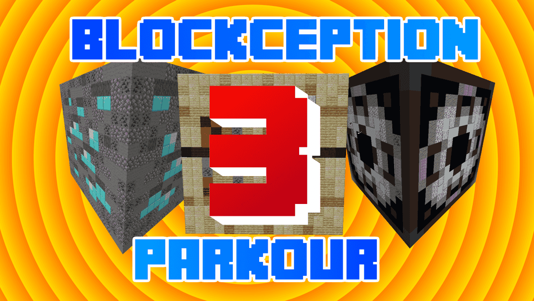 The logo for Blockception Parkour 3, a Minecraft map for 1.16.1 by TheblueMan003 on MCCreations