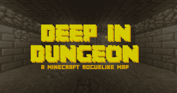 The logo for Deep in Dungeon, a Minecraft map for 1.12.2 by MrKisiel on MCCreations