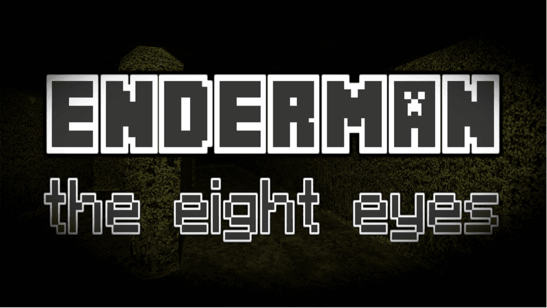 The logo for ENDERMAN: The Eight Eyes, a Minecraft map for 1.16.5+ by leshagloom on MCCreations