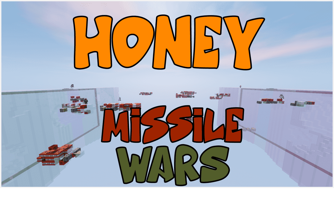 The logo for Honey Missile Wars, a Minecraft map for 1.15.2 by Chopper2112, Supersette, kruthers on MCCreations