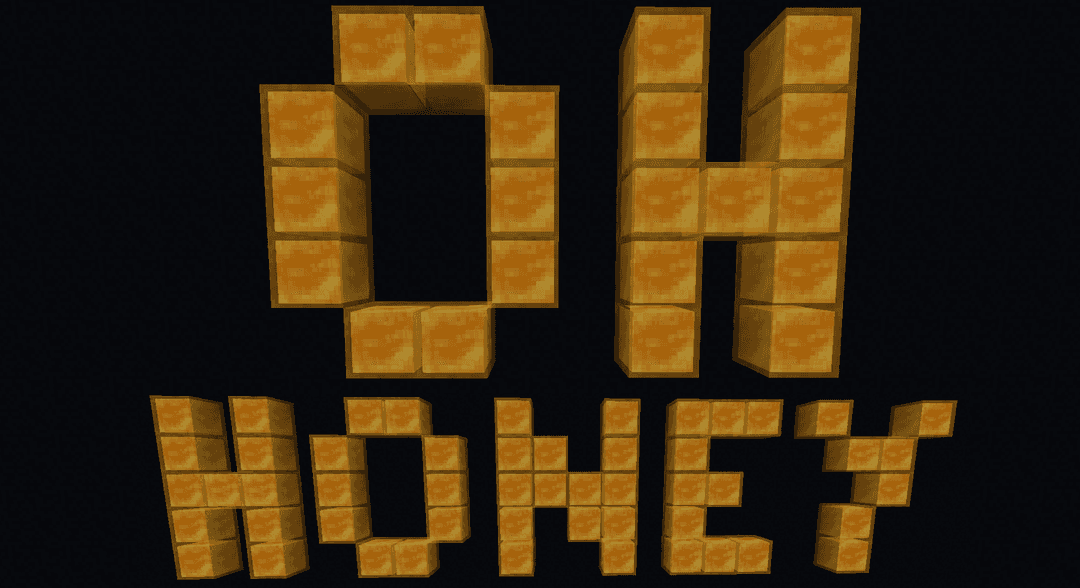 The logo for Oh Honey, a Minecraft map for  by Henzoid on MCCreations