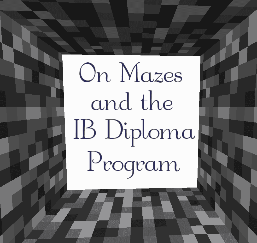 The logo for On Mazes and the IB Diploma Program, a Minecraft map for 1.16.4 by DeuxiemeCarlin on MCCreations