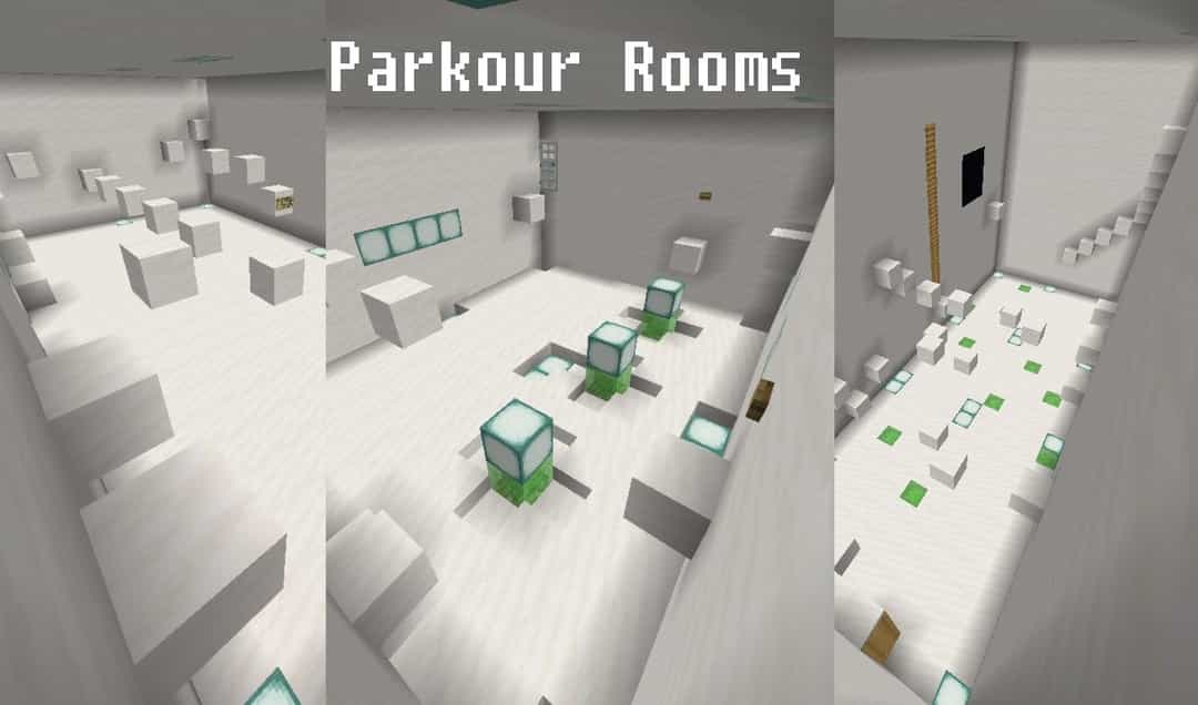The logo for Parkour Rooms, a Minecraft map for 1.14.4 by monstermayhem436 on MCCreations