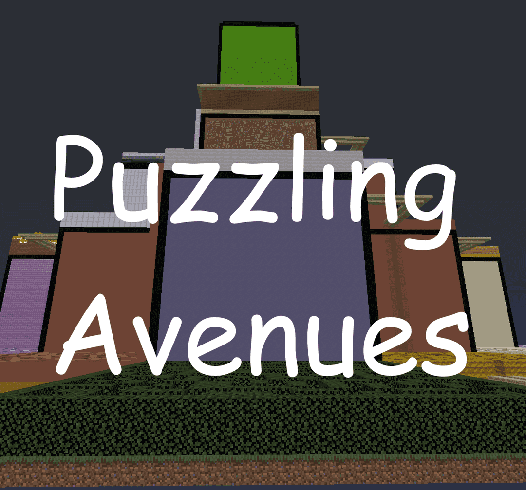 The logo for Puzzling Avenues, a Minecraft map for 1.16.3 by DeuxiemeCarlin#0016 on MCCreations