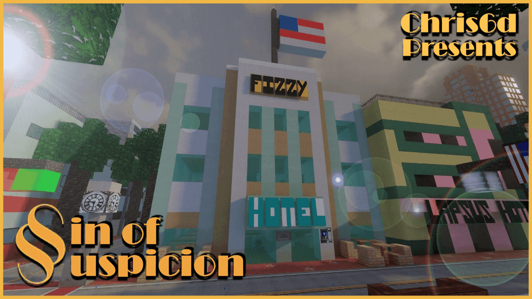 The logo for Sin of Suspicion, a Minecraft map for 1.19.2 by Chris6d on MCCreations