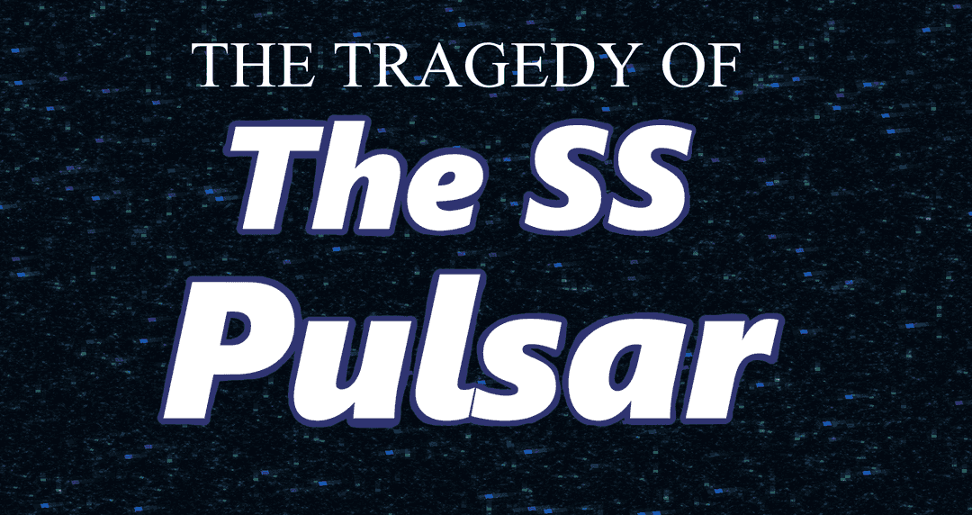 The logo for The Tragedy of The SS Pulsar, a Minecraft map for 1.16.5 by DeuxiemeCarlin on MCCreations