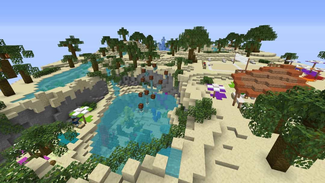 The logo for Underwater Mob Arena, a Minecraft map for 1.15.2 by asluup on MCCreations