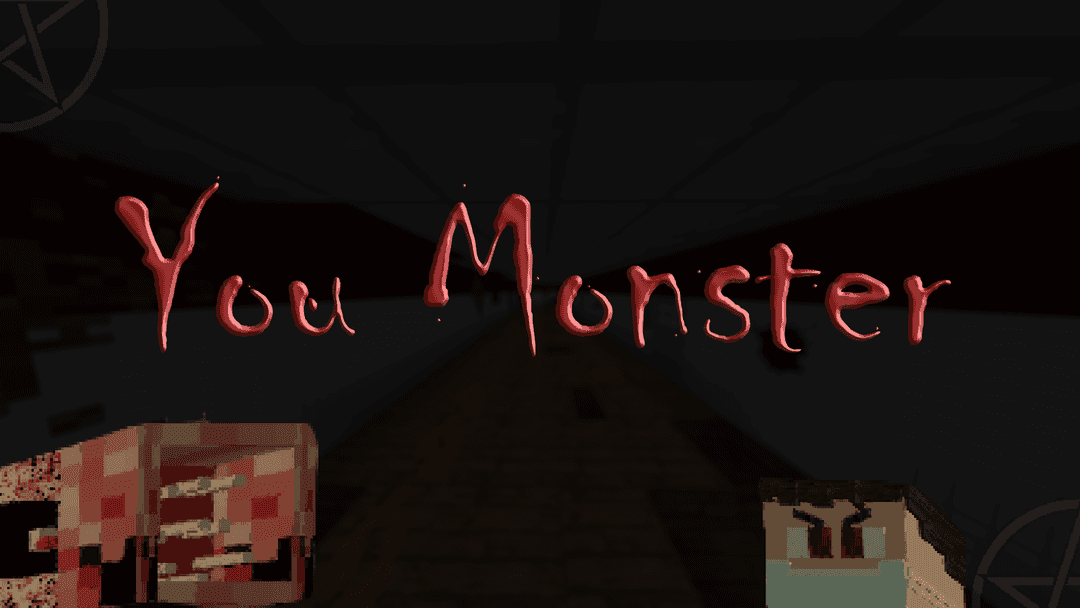 The logo for You Monster, a Minecraft map for 1.10.2 by WereWolfCZ on MCCreations