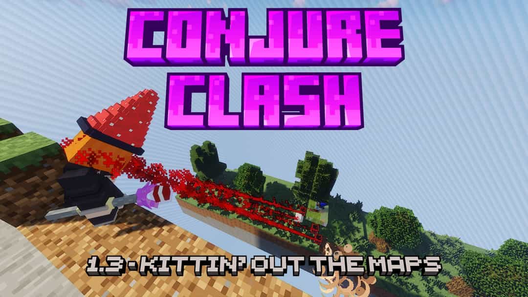 The logo for Conjure Clash, a Minecraft map for 1.20.4 by Chromatic on MCCreations