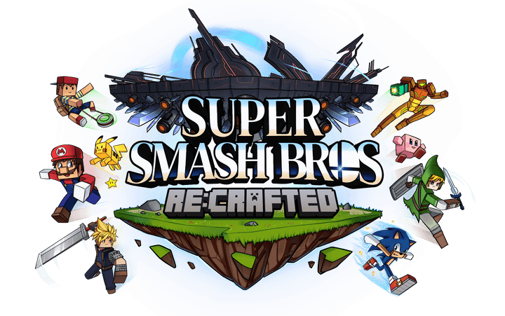 The logo for Super Smash Bros. Re:Crafted, a Minecraft map for 1.21.5 by InQuognito on MCCreations