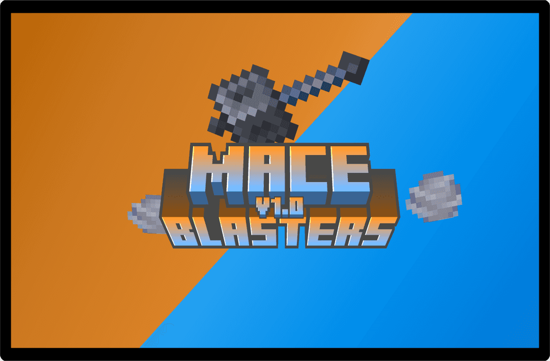 The logo for Mace Blasters, a Minecraft map for 1.21.11 by Shirowh_ on MCCreations
