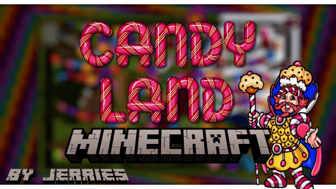 The logo for Candy Land in Minecraft!, a Minecraft map for 1.21.10 by Jerries on MCCreations