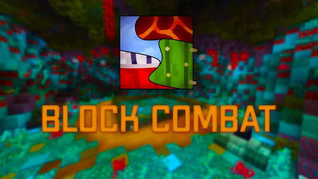 The logo for Block Combat, a Minecraft map for 1.20.2 by Azerus Team on MCCreations