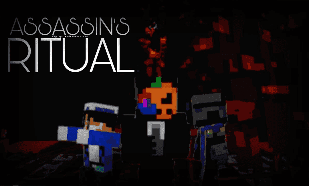The logo for ASSASSIN RITUAL, a Minecraft map for 1.20 by endercracsink9 on MCCreations