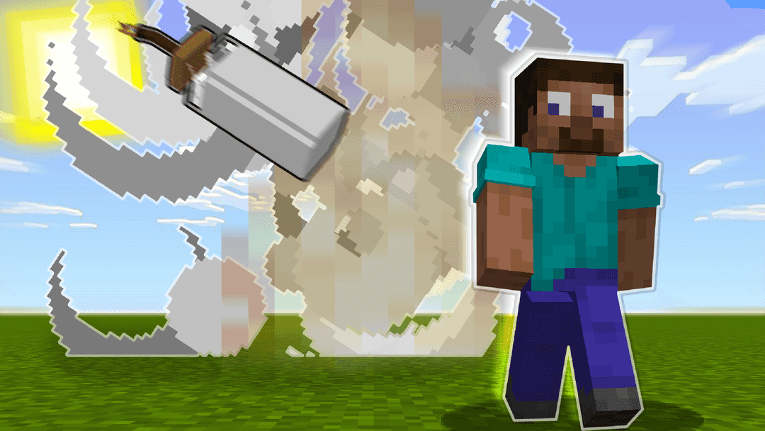 The logo for The Milkman's Weapon, a Minecraft datapack for 1.20-1.20.4 by OpenVoxel Studios on MCCreations