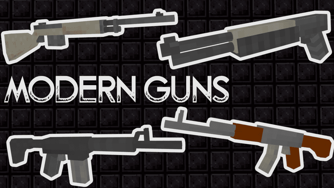The logo for Modern Guns, a Minecraft datapack for 1.21.1 by Gamingbarn on MCCreations
