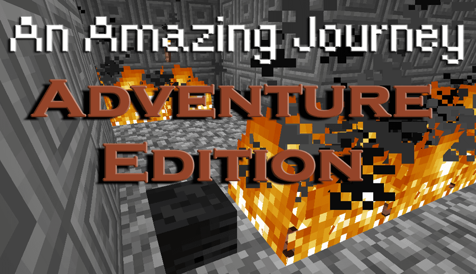 The logo for An Amazing Journey: Adventure Edition, a Minecraft map for Minecraft 1.12.2 by TheZaius on MCCreations