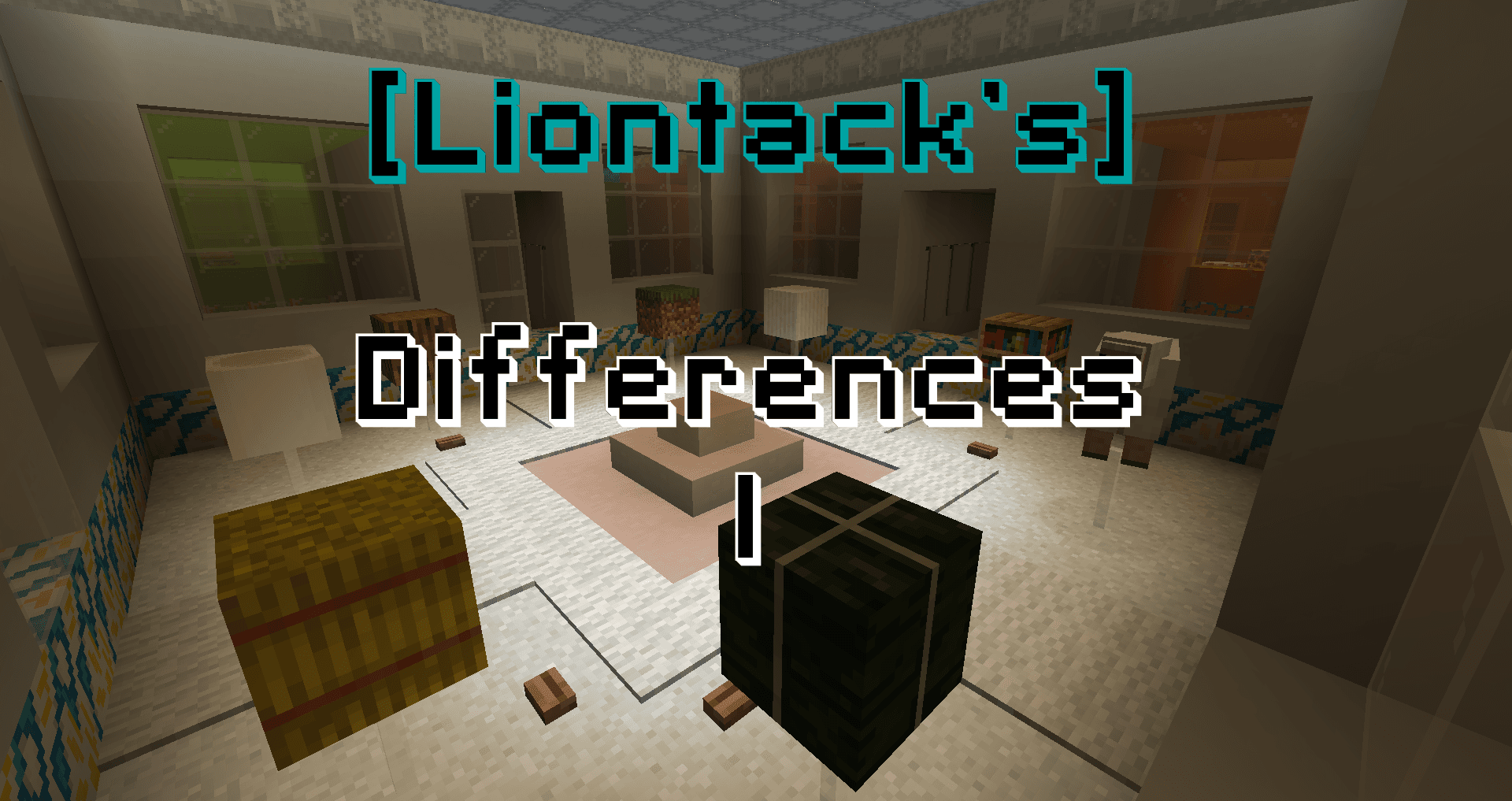 The logo for [Liontack's] Differences 1, a Minecraft map for Minecraft 1.15.2 by Liontack on MCCreations
