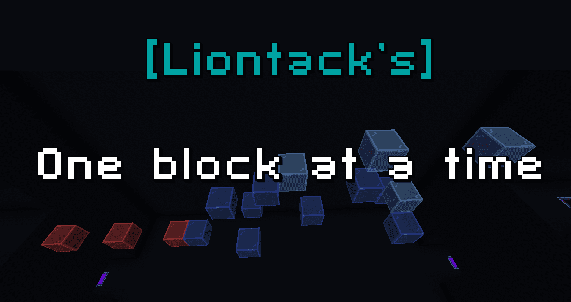 The logo for [Liontack's] One block at a time, a Minecraft map for Minecraft 1.16.3 by Liontack on MCCreations