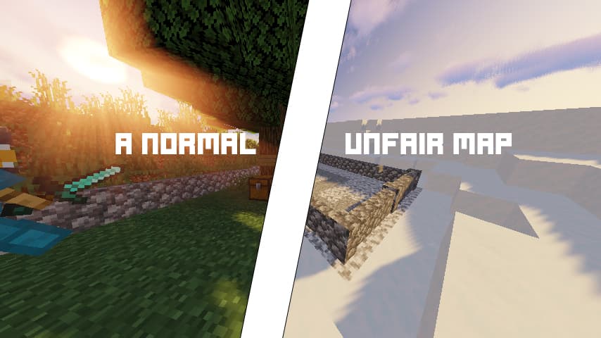 The logo for A Normal Unfair Map, a Minecraft map for Minecraft 1.15.2 by PrimePenguins on MCCreations