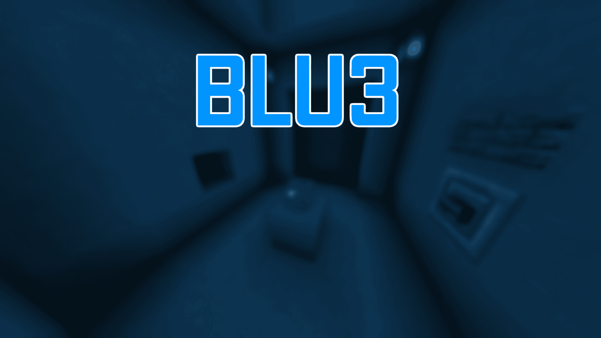 The logo for BLU3, a Minecraft map for Minecraft 1.16.4 by Ahpl on MCCreations