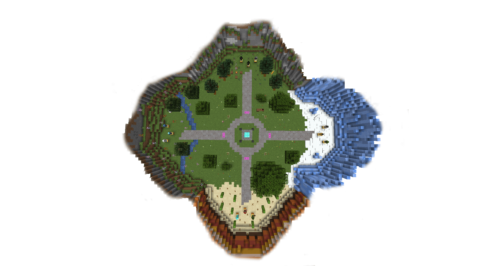 The logo for BiomeBattles, a Minecraft map for Minecraft 1.17 by ShadowCreeperr on MCCreations