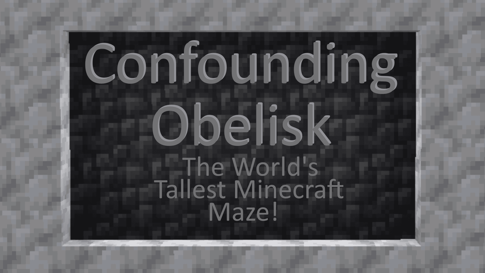 The logo for Confounding Obelisk, a Minecraft map for Minecraft 1.17.1 by DeuxiemeCarlin on MCCreations