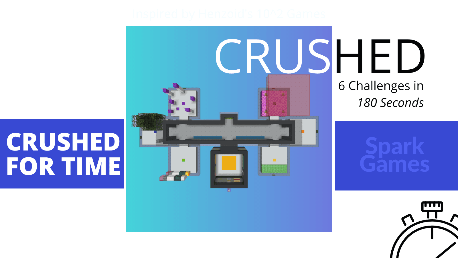 The logo for Crushed For Time, a Minecraft map for Minecraft 1.15.2 by Spark Games on MCCreations