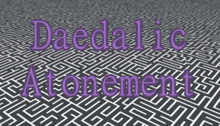 The logo for Daedalic Atonement, a Minecraft map for Minecraft 1.16.5 by DeuxiemeCarlin on MCCreations