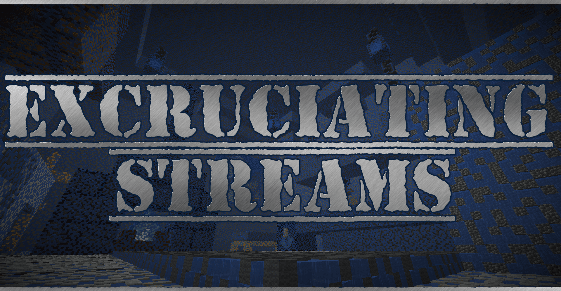 The logo for Excruciating Streams, a Minecraft map for Minecraft 1.19 by DeuxiemeCarlin on MCCreations