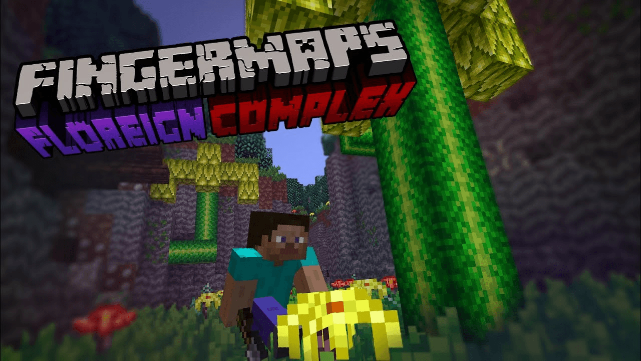 The logo for Floreign Complex (Reboot), a Minecraft map for Minecraft 1.18 by FingerMaps on MCCreations