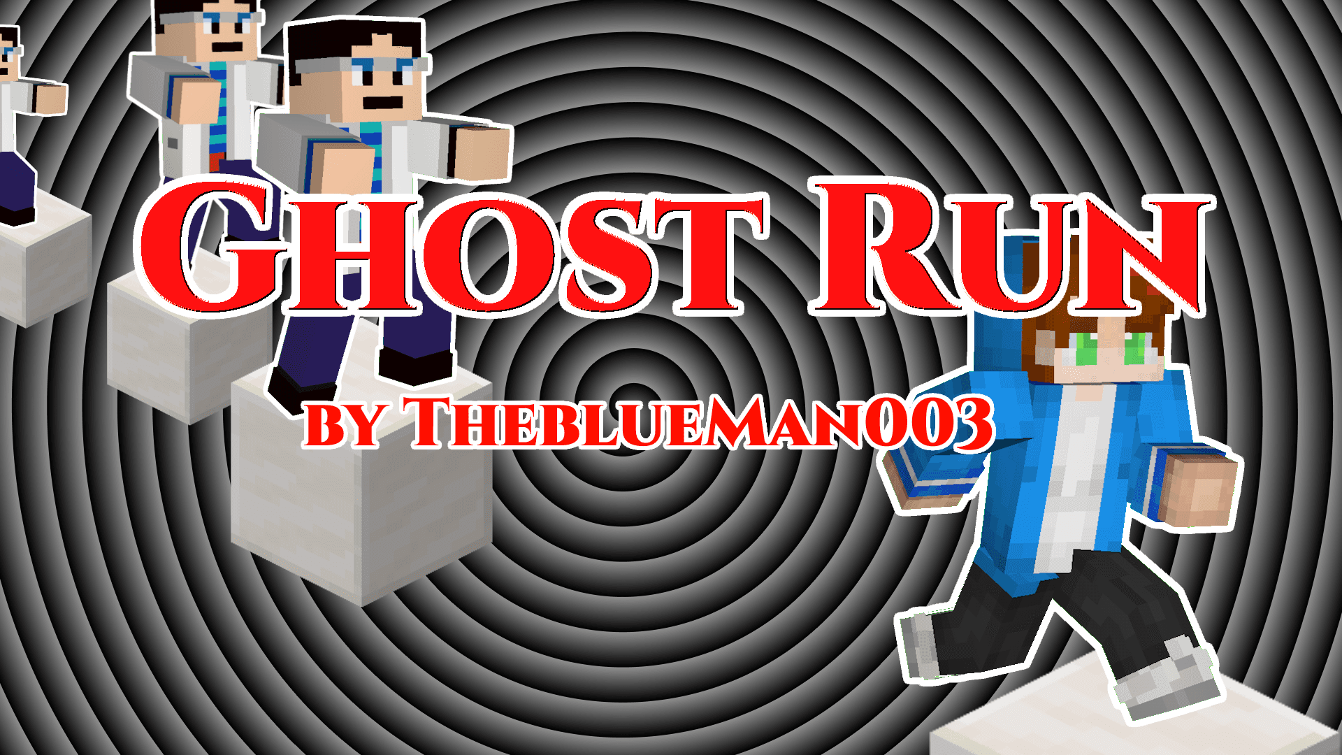 The logo for Ghost Run, a Minecraft map for Minecraft 1.16.1 by TheblueMan003 on MCCreations