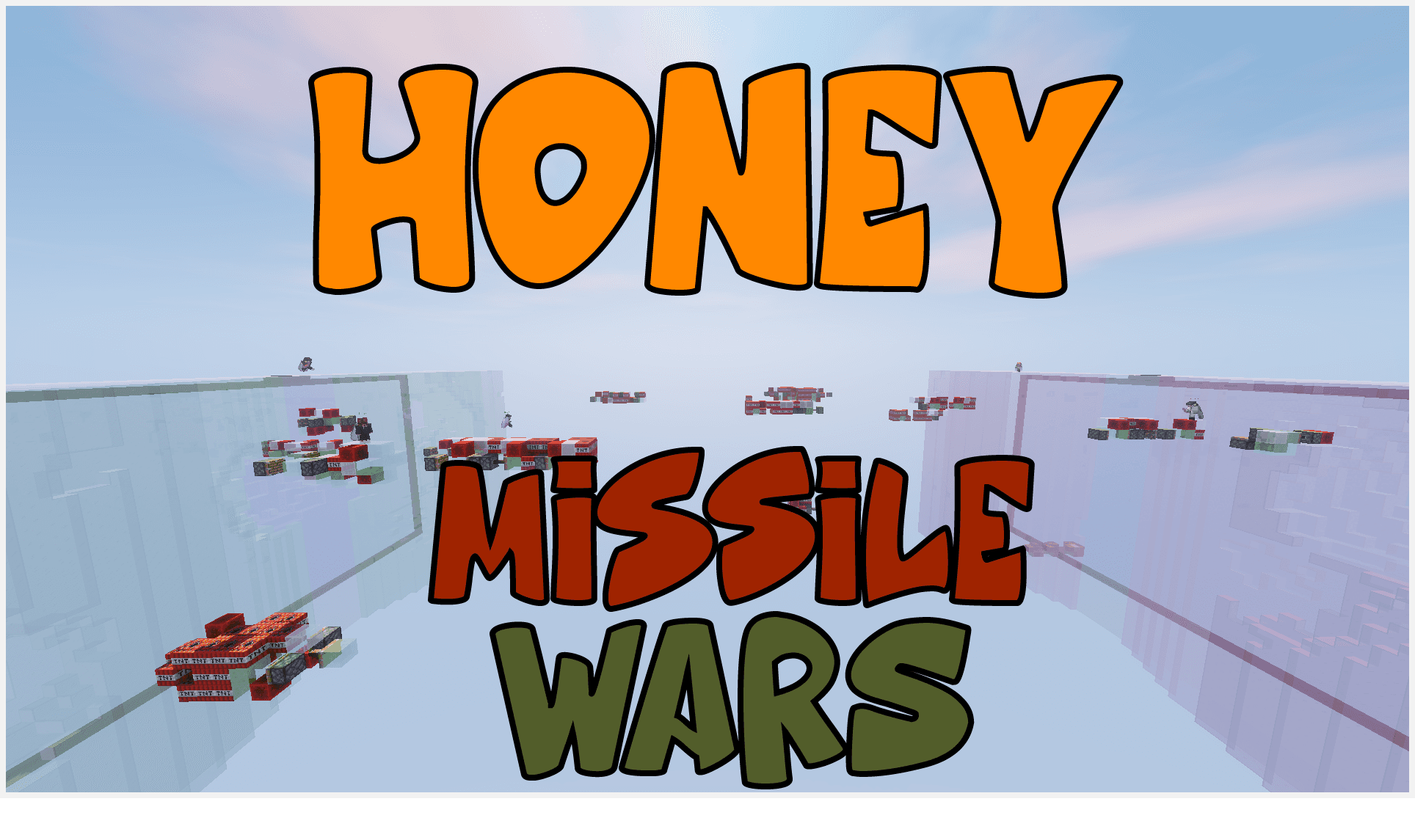 The logo for Honey Missile Wars, a Minecraft map for Minecraft 1.15.2 by Chopper2112, Supersette, kruthers on MCCreations