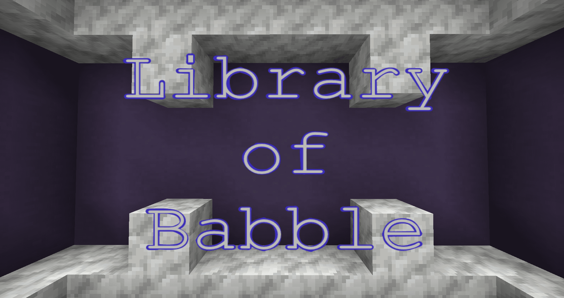 The logo for Library of Babble, a Minecraft map for Minecraft 1.17.1 by DeuxiemeCarlin on MCCreations