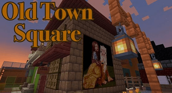 The logo for Old Town Square, a Minecraft map for Minecraft 1.21 by Escapazition on MCCreations