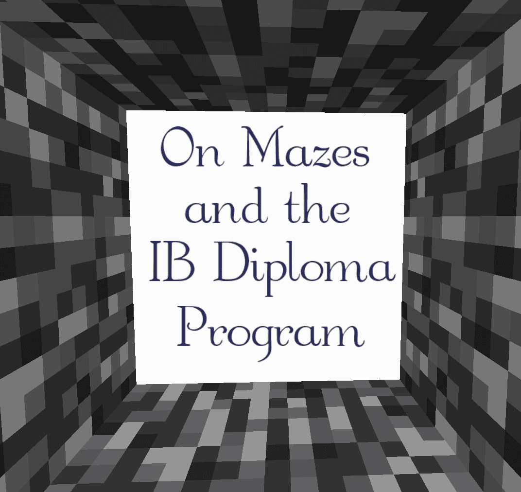 The logo for On Mazes and the IB Diploma Program, a Minecraft map for Minecraft 1.16.4 by DeuxiemeCarlin on MCCreations