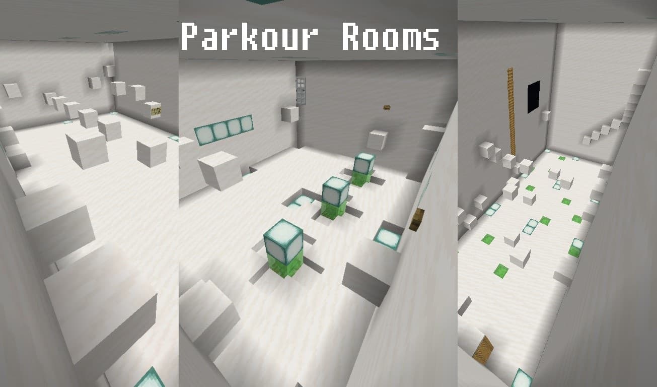 The logo for Parkour Rooms, a Minecraft map for Minecraft 1.14.4 by monstermayhem436 on MCCreations