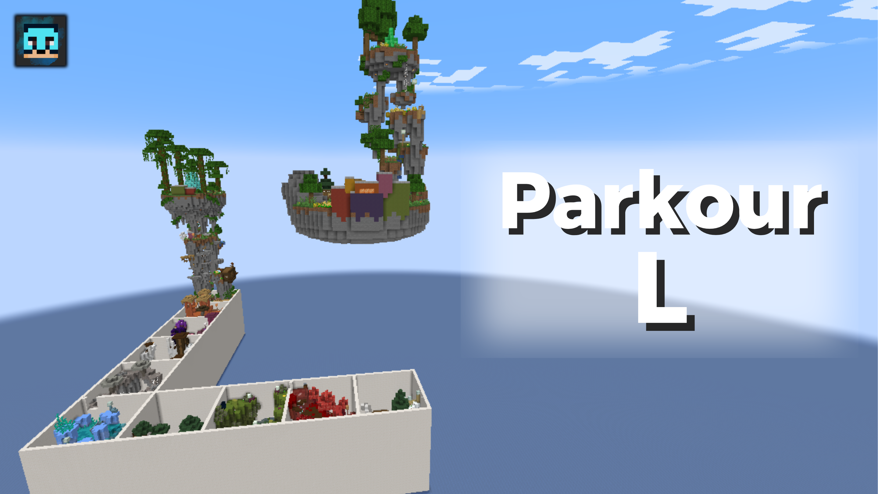 The logo for Parkour L, a Minecraft Map for  by Jiddan Murtaza S