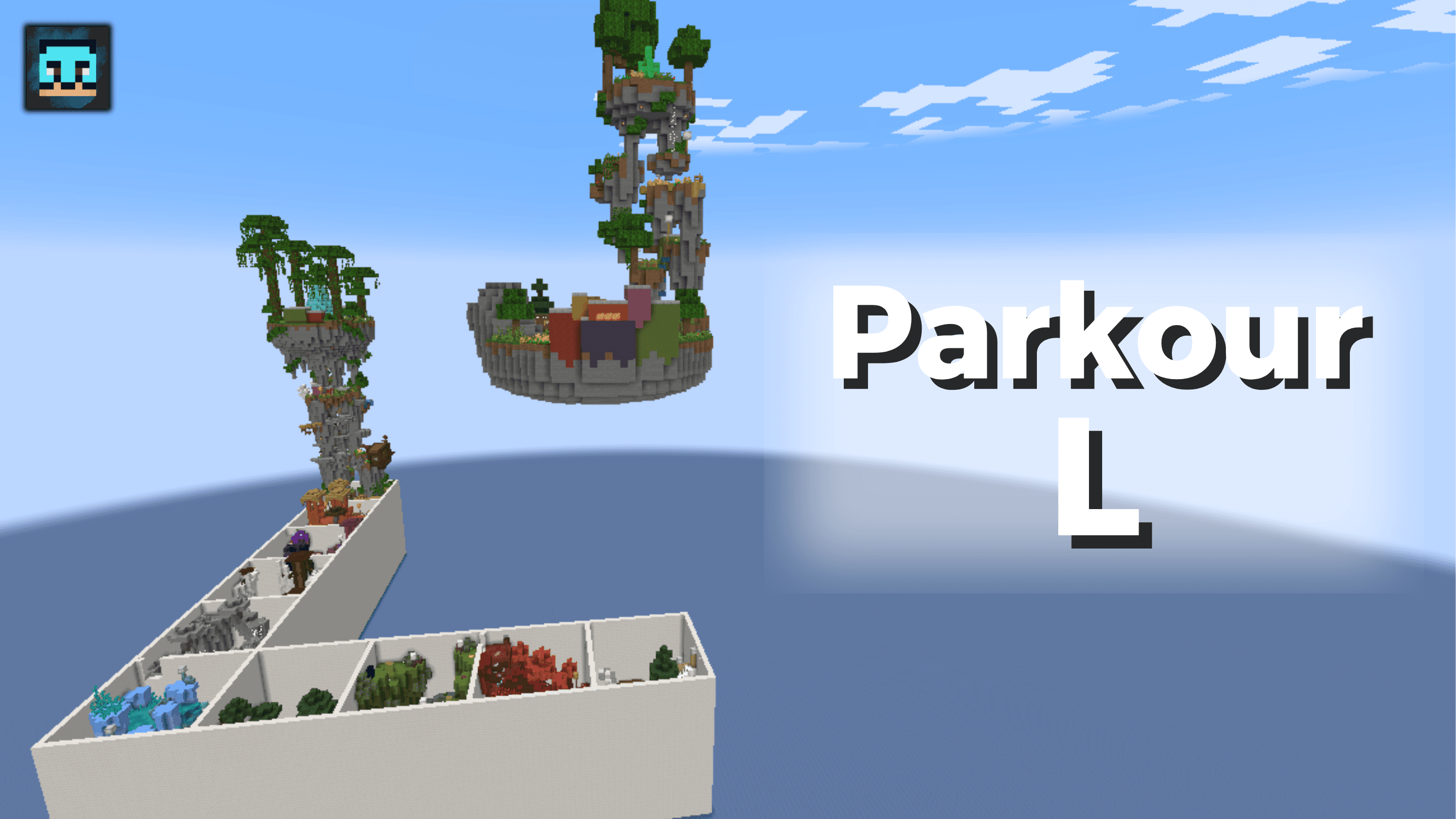 The logo for Parkour L, a Minecraft map for Minecraft  by Jiddan Murtaza S on MCCreations