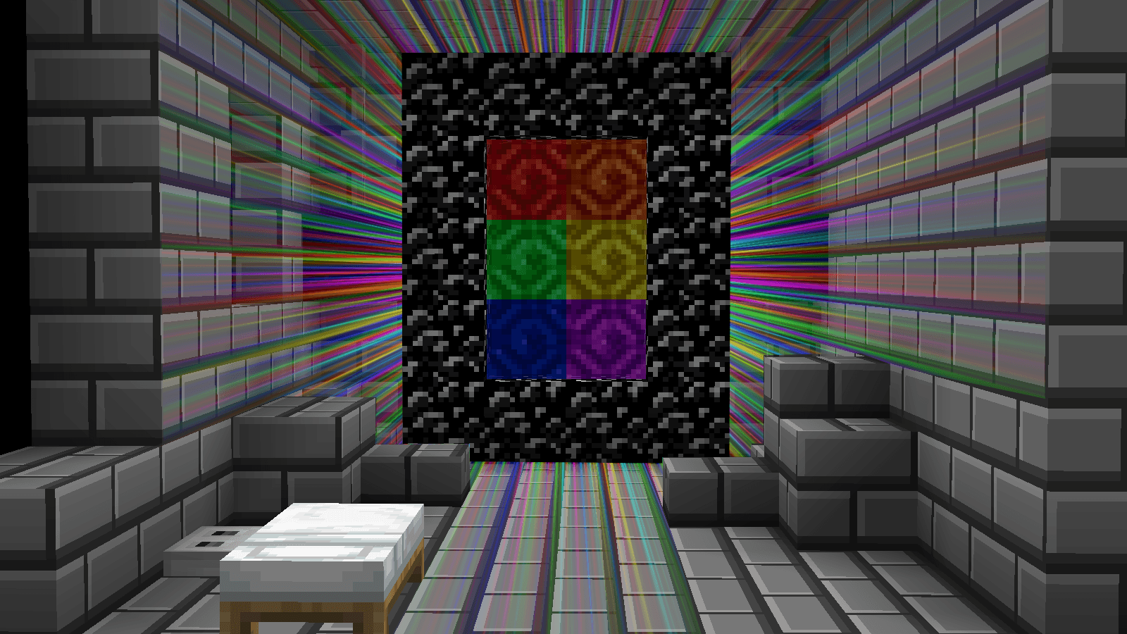 The logo for Rainbow Escape, a Minecraft map for Minecraft 1.15.2 by NICO_THE_PRO on MCCreations