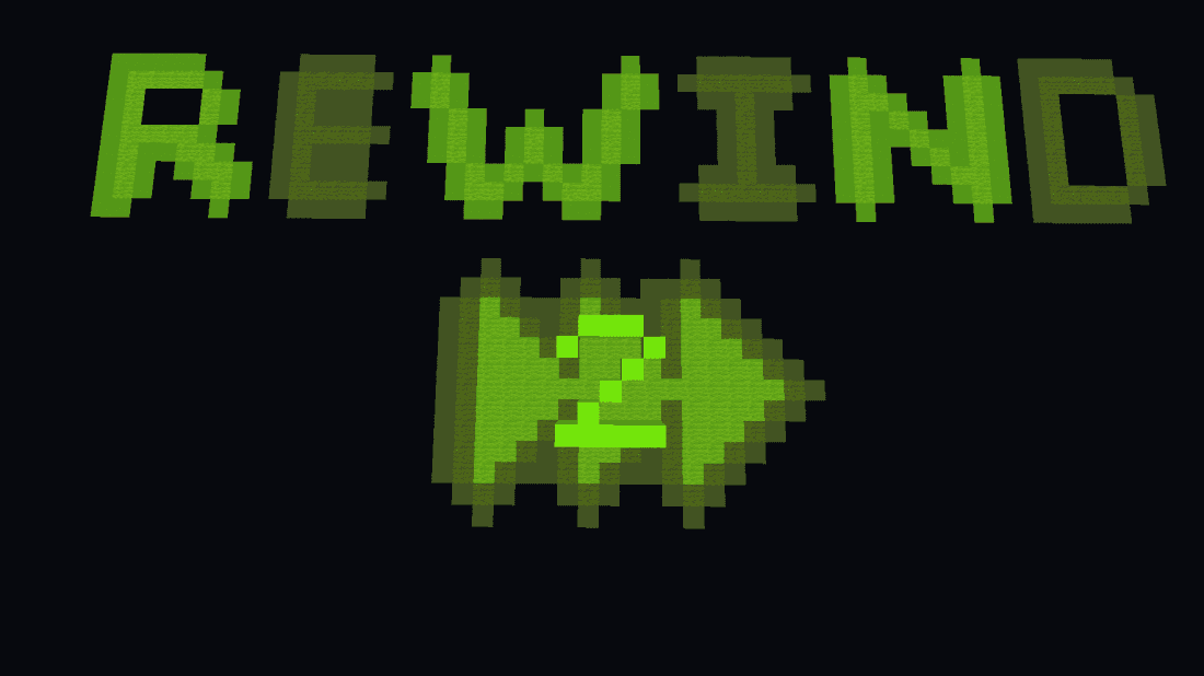 The logo for Rewind 2, a Minecraft map for Minecraft 1.15.2 by UzairCat on MCCreations