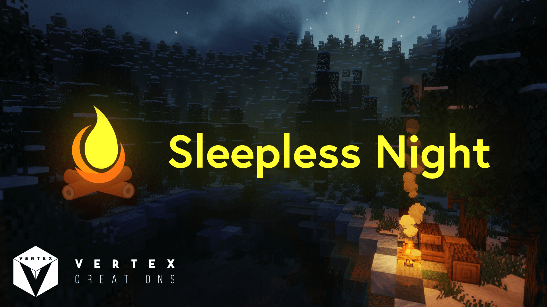 The logo for Sleepless Night, a Minecraft map for Minecraft 1.15.2 by Vertex Creations on MCCreations