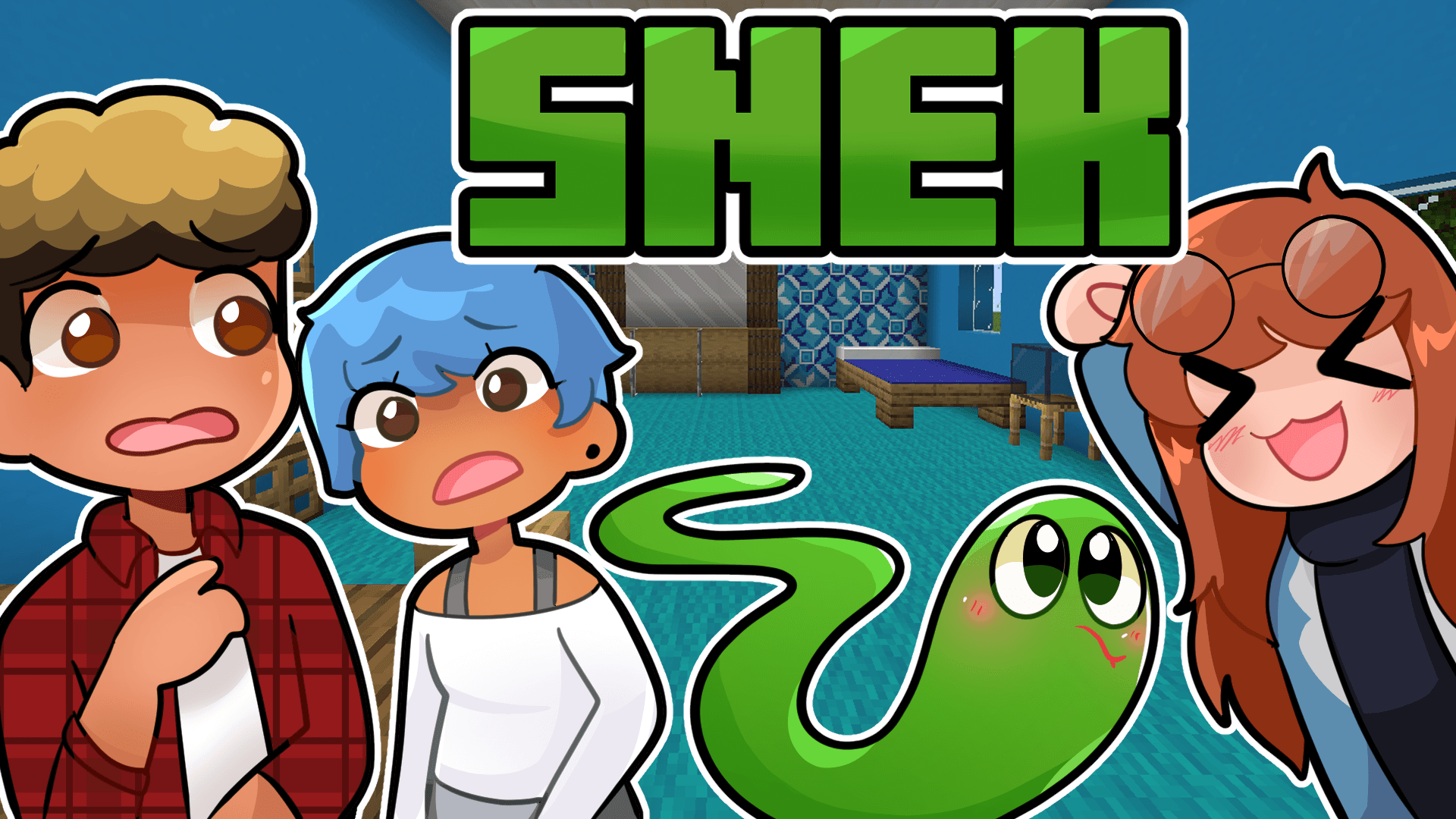 The logo for Snek, a Minecraft map for Minecraft 1.18.2 by Henzoid on MCCreations